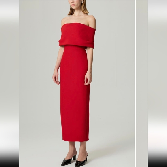 Elegant Strapless Red Dress - Picture 4 of 11